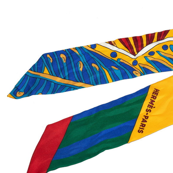 Hermes Twilly Scarf Canvas Scarf 222-44066 in Good condition - Picture 3 of 7